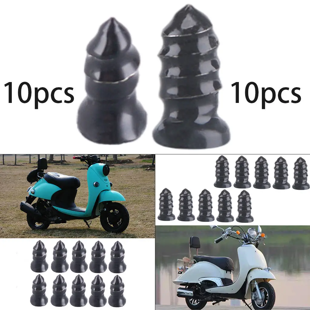Set of 10 Motorbikes Tire Repair Rubber Nails Economical Accessories Tools for Automobiles Vacuum Tyre Self-Service