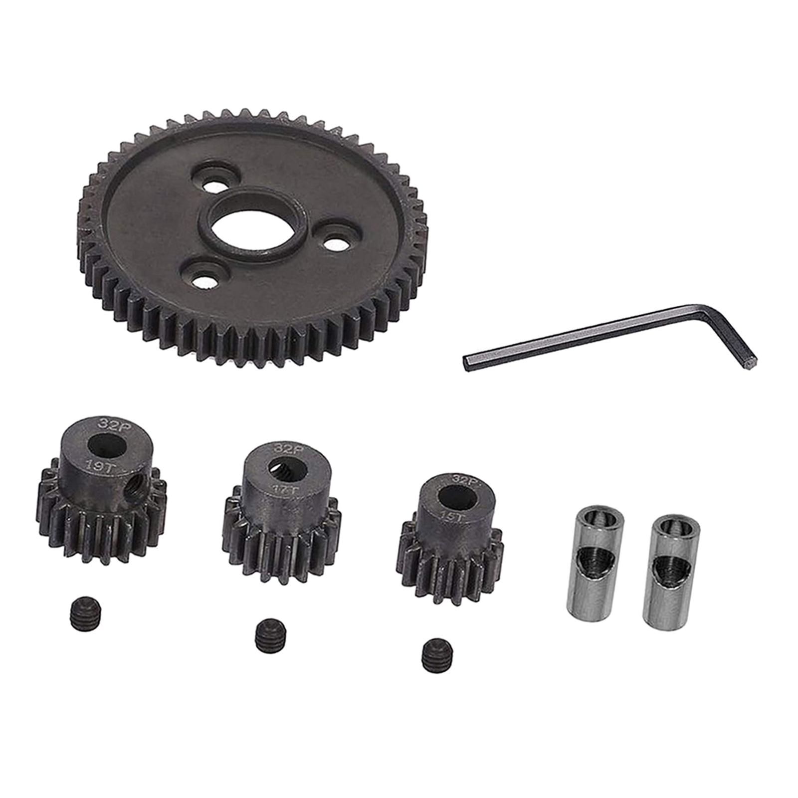 RC Car Metal Steel Spur Gear 32P Pinion Gear Set 5mm Shaft Hole for 1/10 Summit RC Car Replacement Parts Accessories