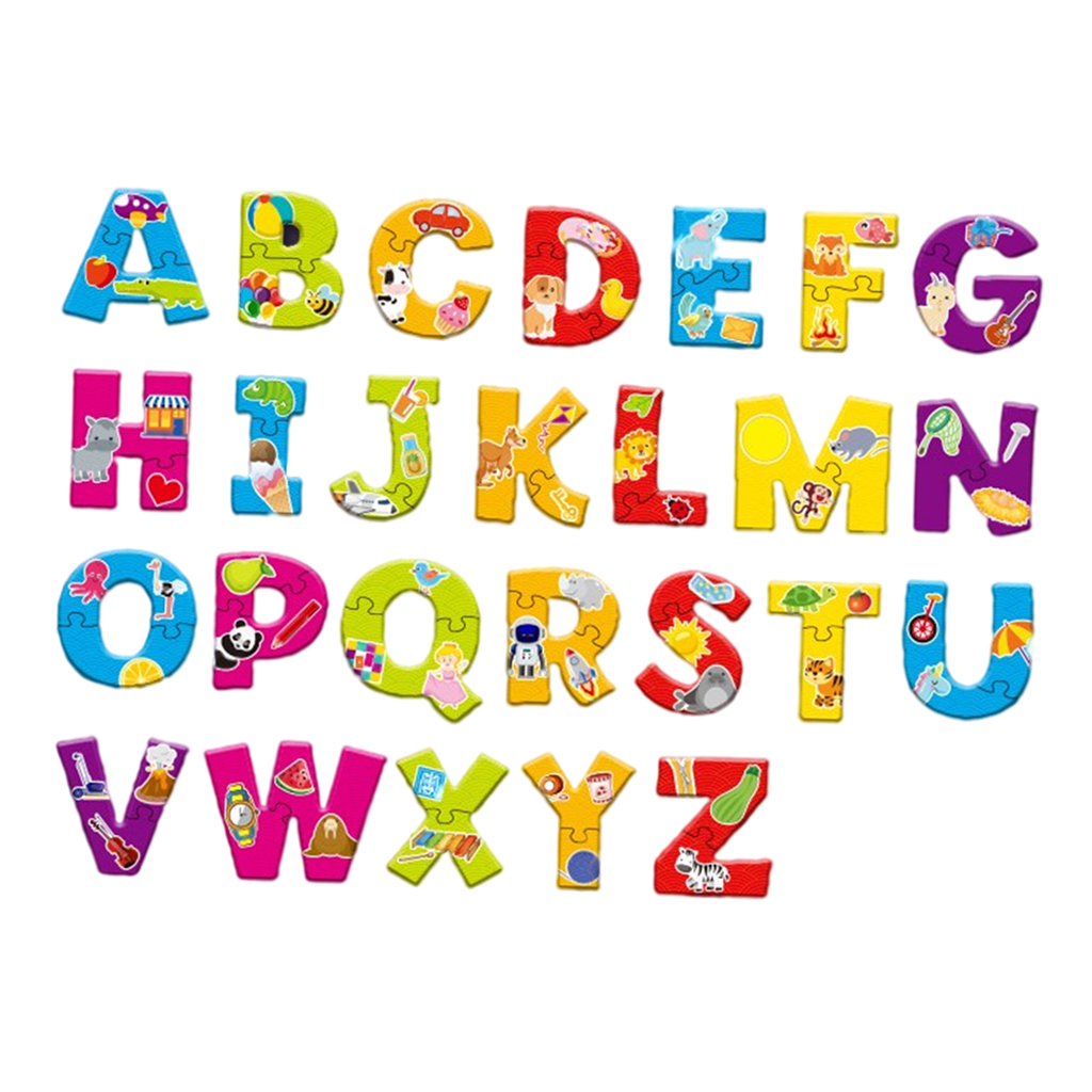 Alphabet Letter Puzzle Color Shape Animals Recognition Jigsaw Preschool Learning Educational Toy for 3 Years Old Boys Girls