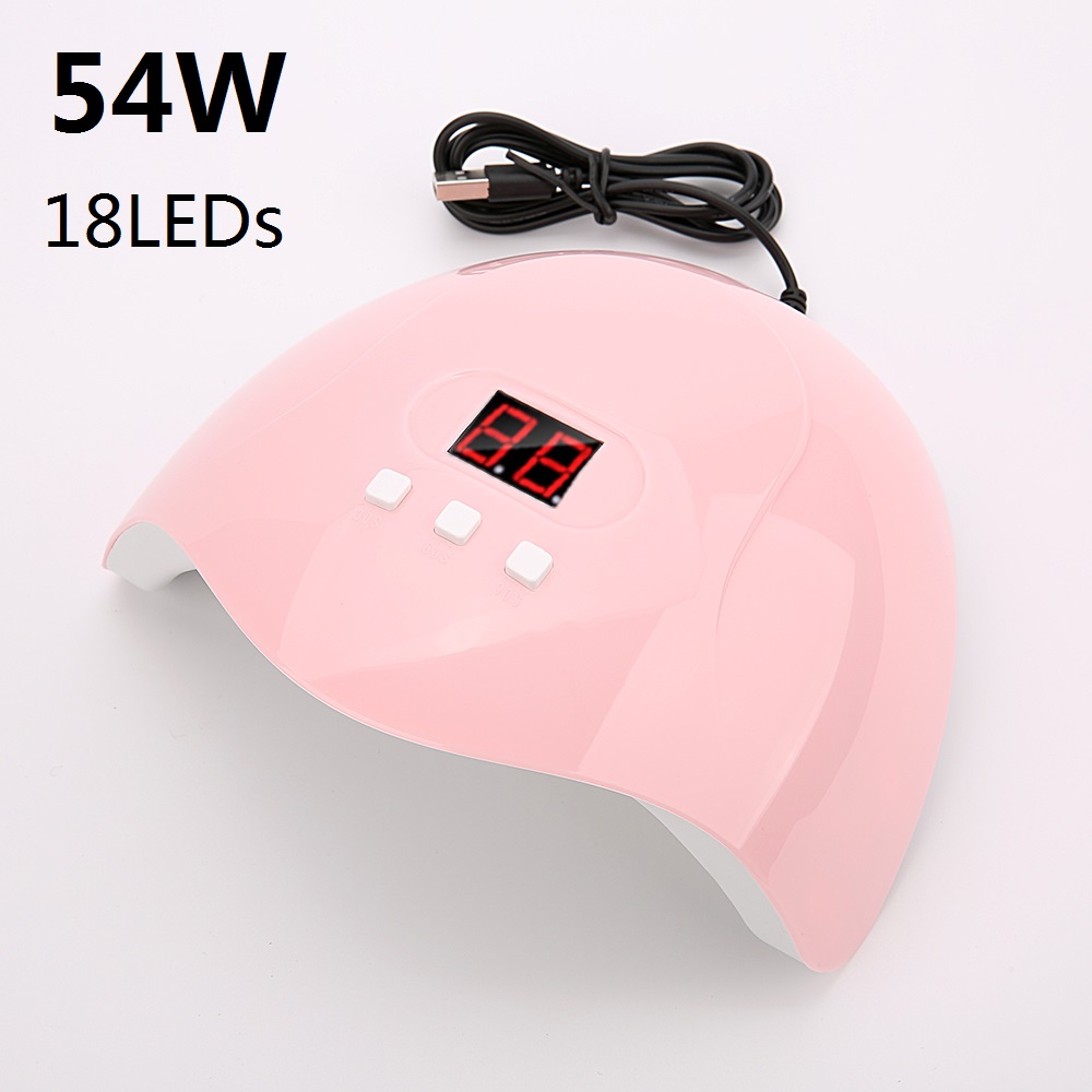 Best of 54W 18 LED Lights Dryer UV Light For Gel Nails Ultraviolet Lamp Lamps Manicure Nail Tools Professional Material Dry Heat Machine Reviews & Tips