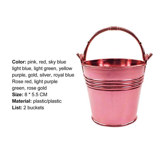 10Pcs Metal Bucket Buckets Candy Mini Tin Pail Pails Smallparty Holder  Storagewedding Container Galvanized Gift Flower Tinplate