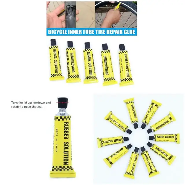 Automobile Motorcycle Bicycle Tire Tyre Repairing Glue Inner Tube Puncture  Repair Cement Rubber Cold Patch Solution