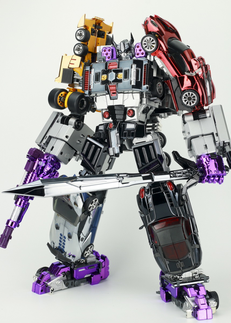 Modelo de Brinquedo Menasor Combinação Chapeamento Edição Reimprimir Imprudente Carro Mestre Bloqueio Roubo Greve Conjunto 1 Transformador/transformador Robô