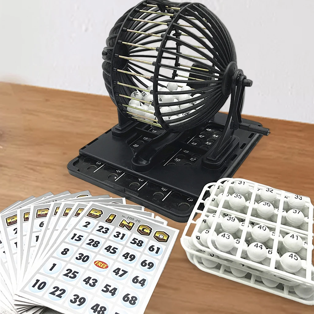 Reusable Bingo Neo Bingo Lotto Machine for Friend Home Party Entertainment Puzzle Game Family Group