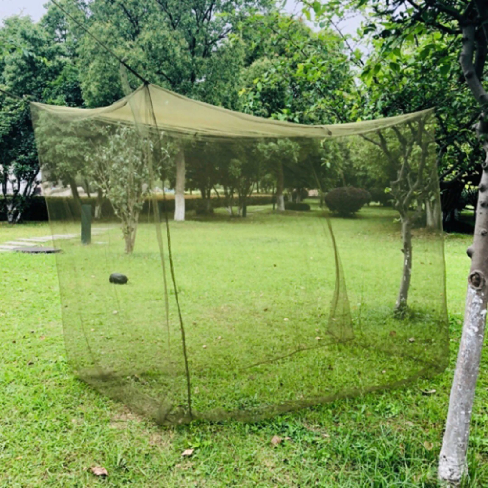 Camping Net Military Green Mesh Portable Square Foldable Mosquito Control Mosquito Net Lightweight Outdoor Camping Tent