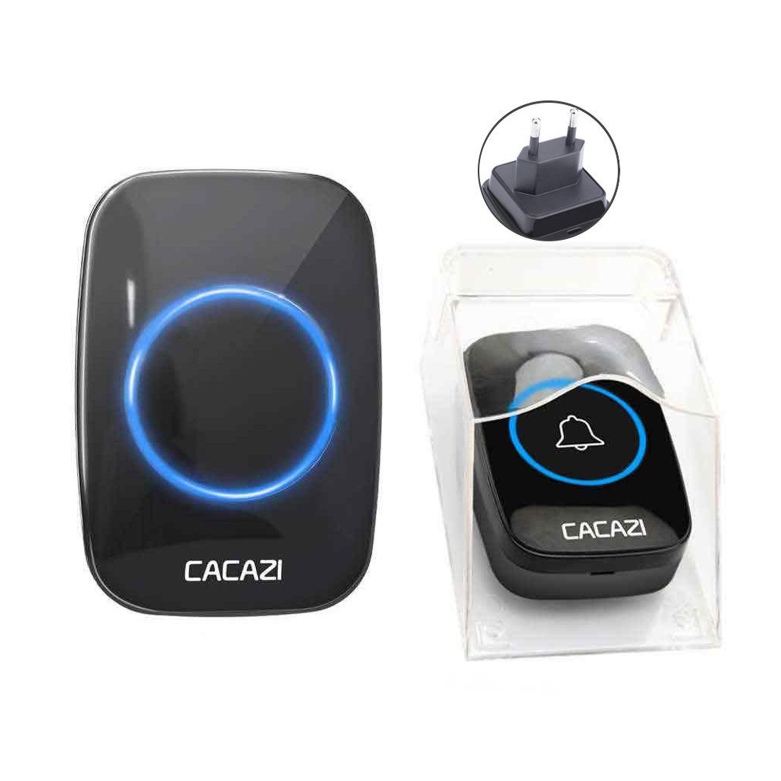 Mini Wireless Doorbell & Chime Long Range LED Flash For Home Classroom Use