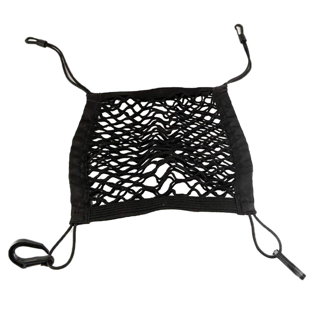 Car Seat Storage Mesh Organizer 3 Lays Front Seat Elastic Cargo String Net Pouch Holder for Drink Cup, Magazine, Umbrella