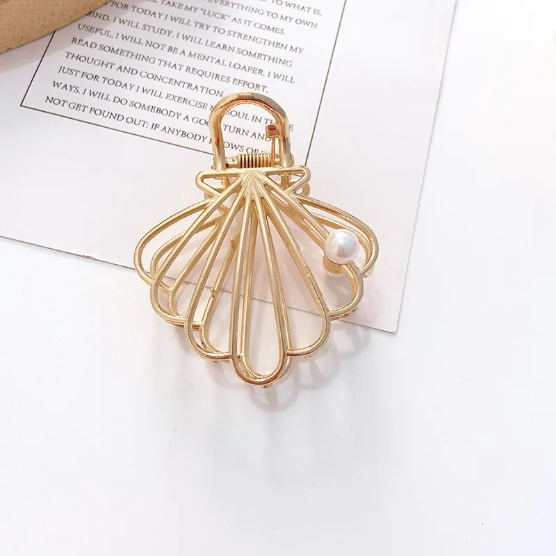 New Fashion Retro Metal Geometric Hair Claw Big Size Makeup Elegant hair Clips for Women Hollow Out for Girl  Hair Accessories knot hair band