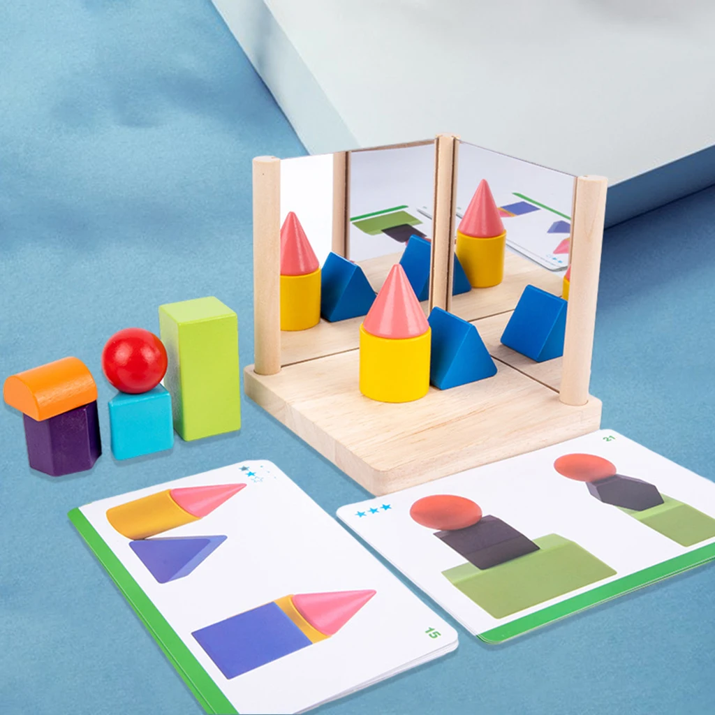 Stacking Blocks Mirror Imaging Playset Spatial Imagination Educational Game