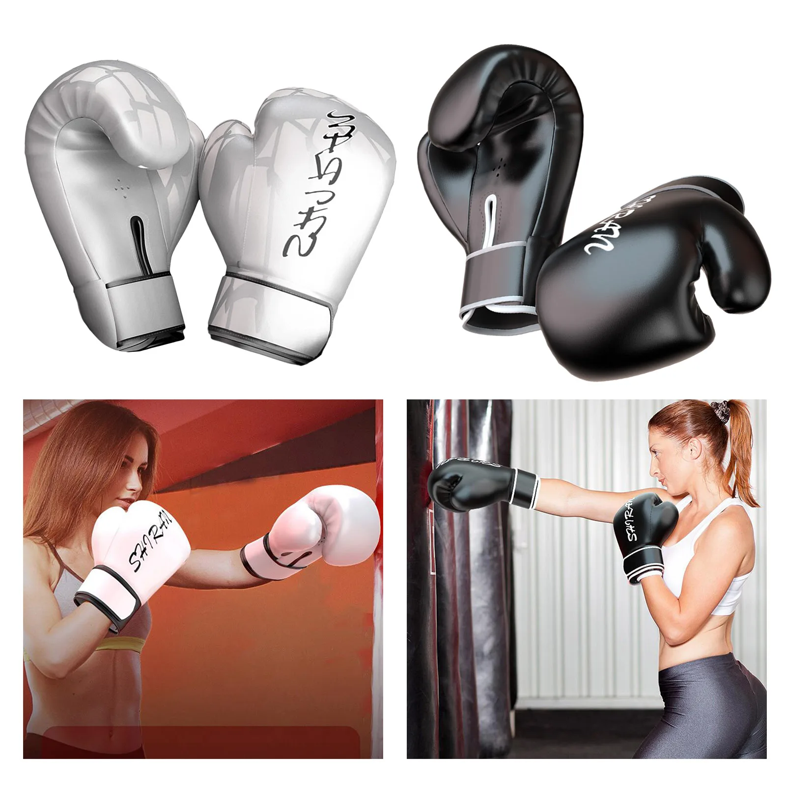 Velo Guantes de Boxeo Leather Sparring Saco de Boxeo Muay Thai Kick Boxing