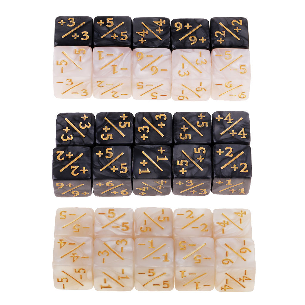 6-Side Dice Set Mathematics Teaching Fractional Dice for Educational Games Pack of 10