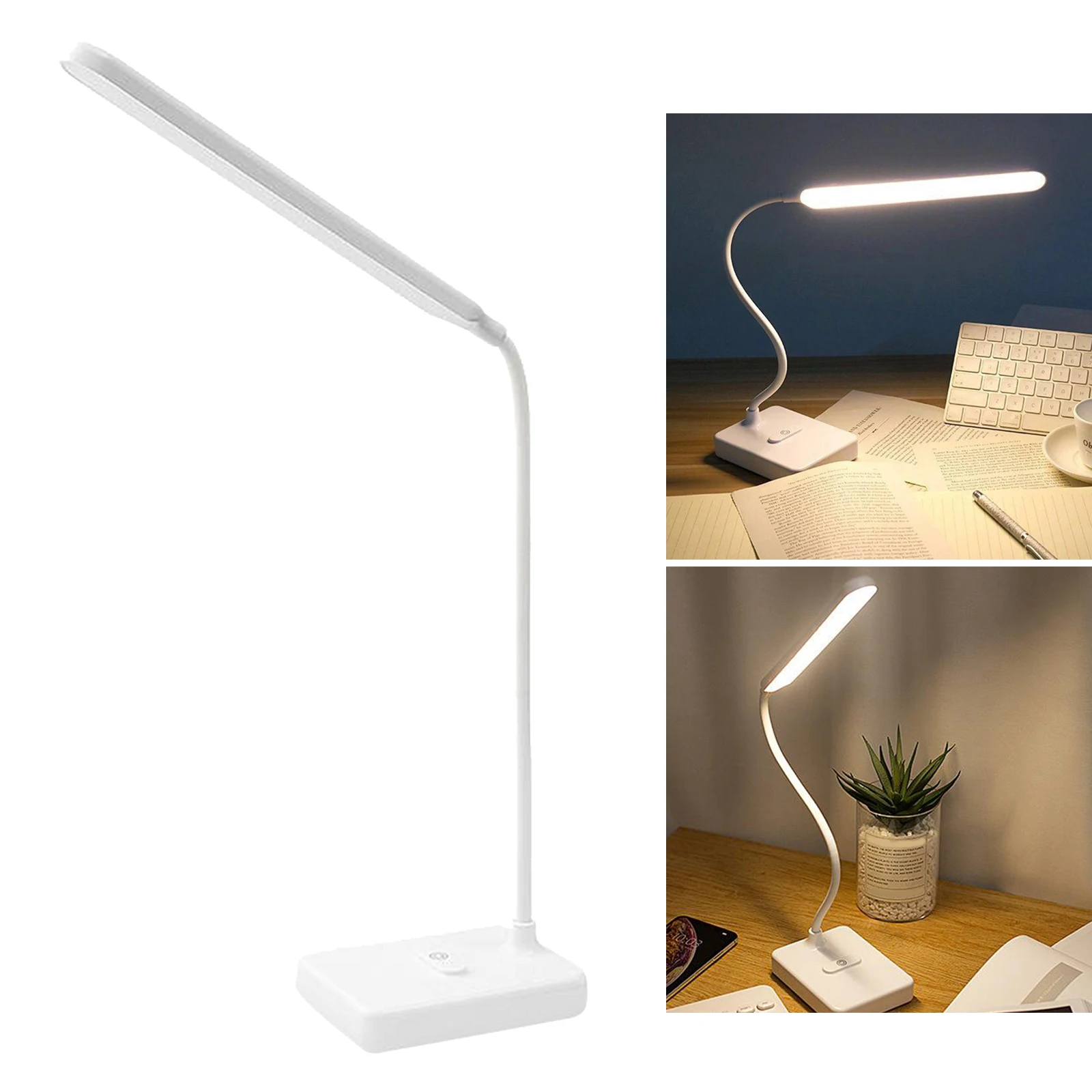 Desk Lamp Eye Protection LED Lamp Flexible Bedside Table Desk Lamp LED Reading Desk Light White