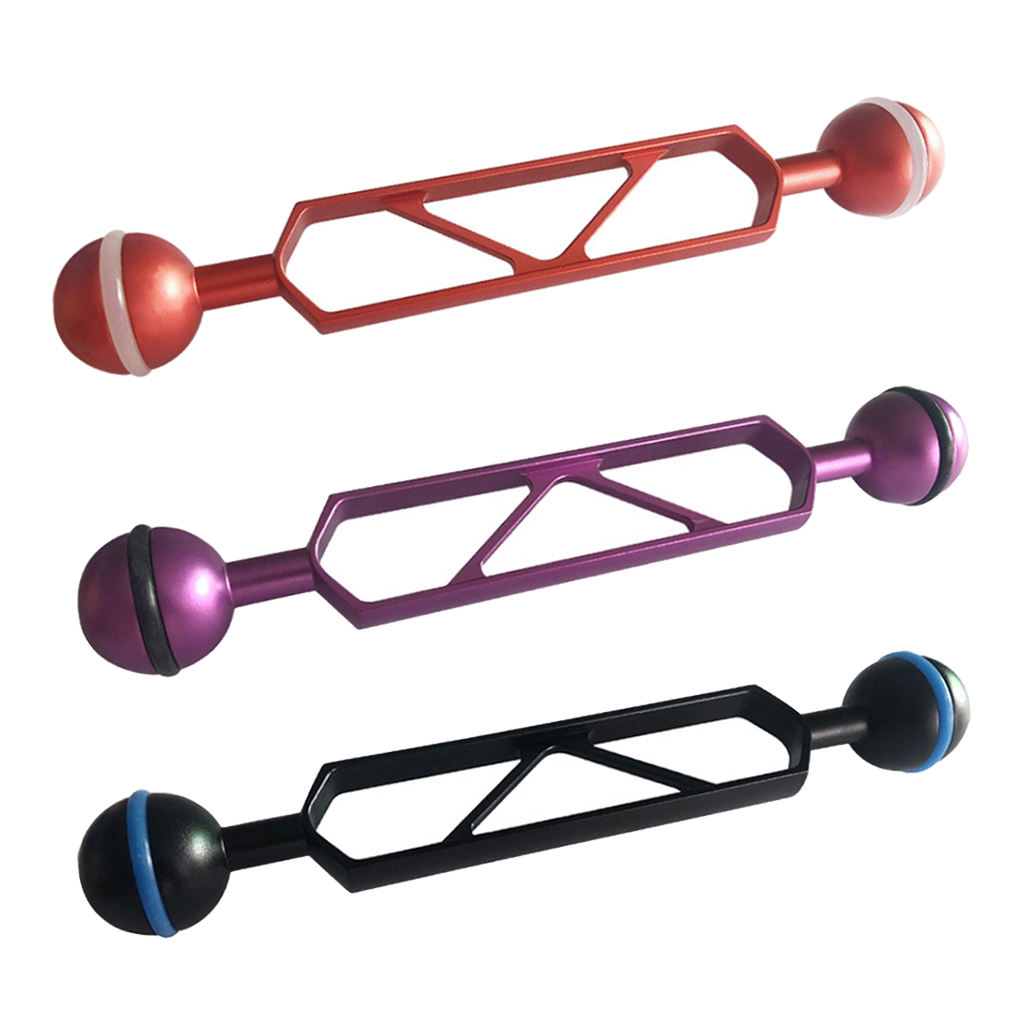 Stable 6'' Dual Ball Arm Photography Video Camera Housing Extension Rack Holder