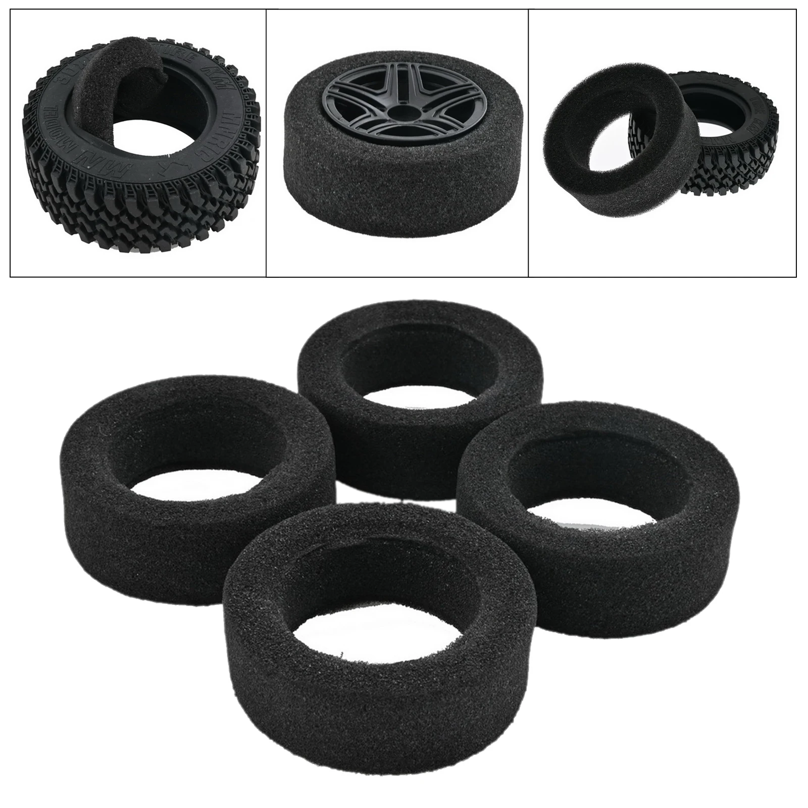 4x Wheel Tire Foam Insert for MN86K MN86 1/12 RC Crawler DIY Parts