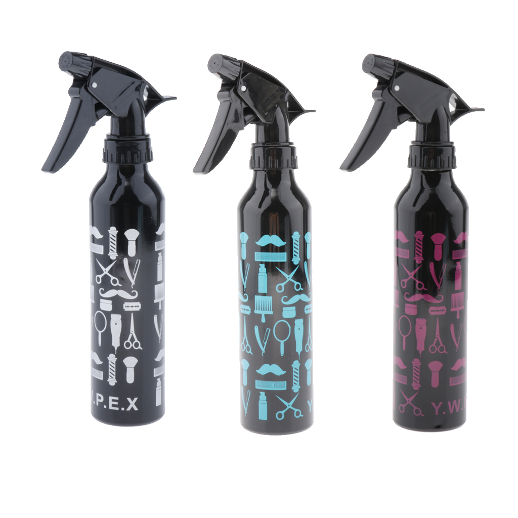 300ml Hair Spray Bottle, Aluminum Pump Bottle Sprayer Hairdressing Tattoo Water Soap Storage Bottle Vial