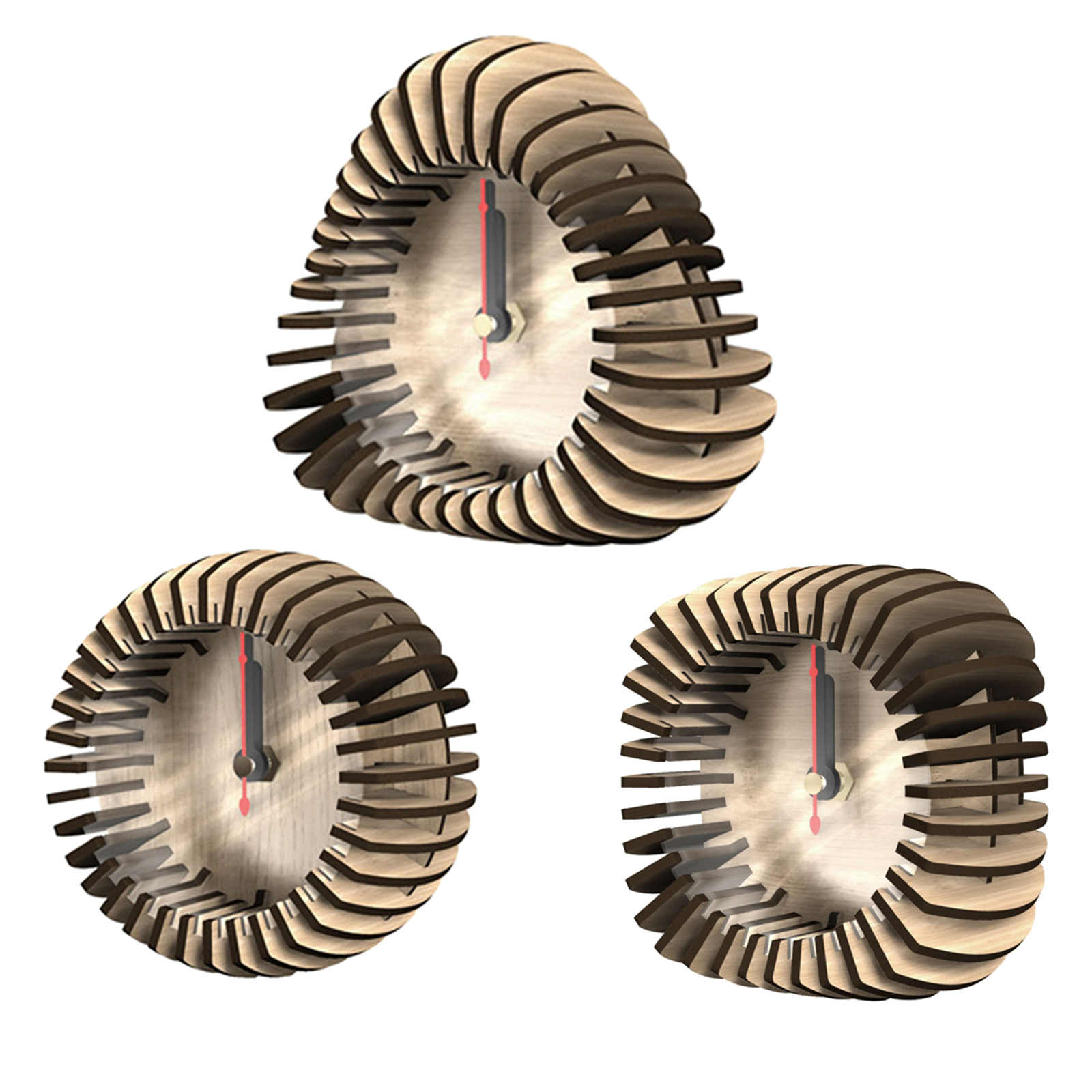 Wooden Clock Puzzle DIY Model Kits DIY Model for Adults Kids Decoration