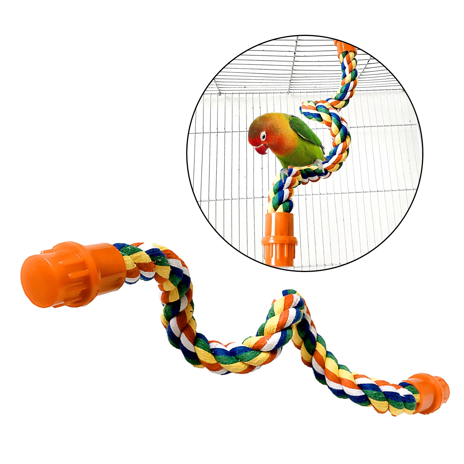 Bird Rope Perch Bird Toys Chew Perches for Parrot Budgie Parakeet Cockato Supplies Pet Toy