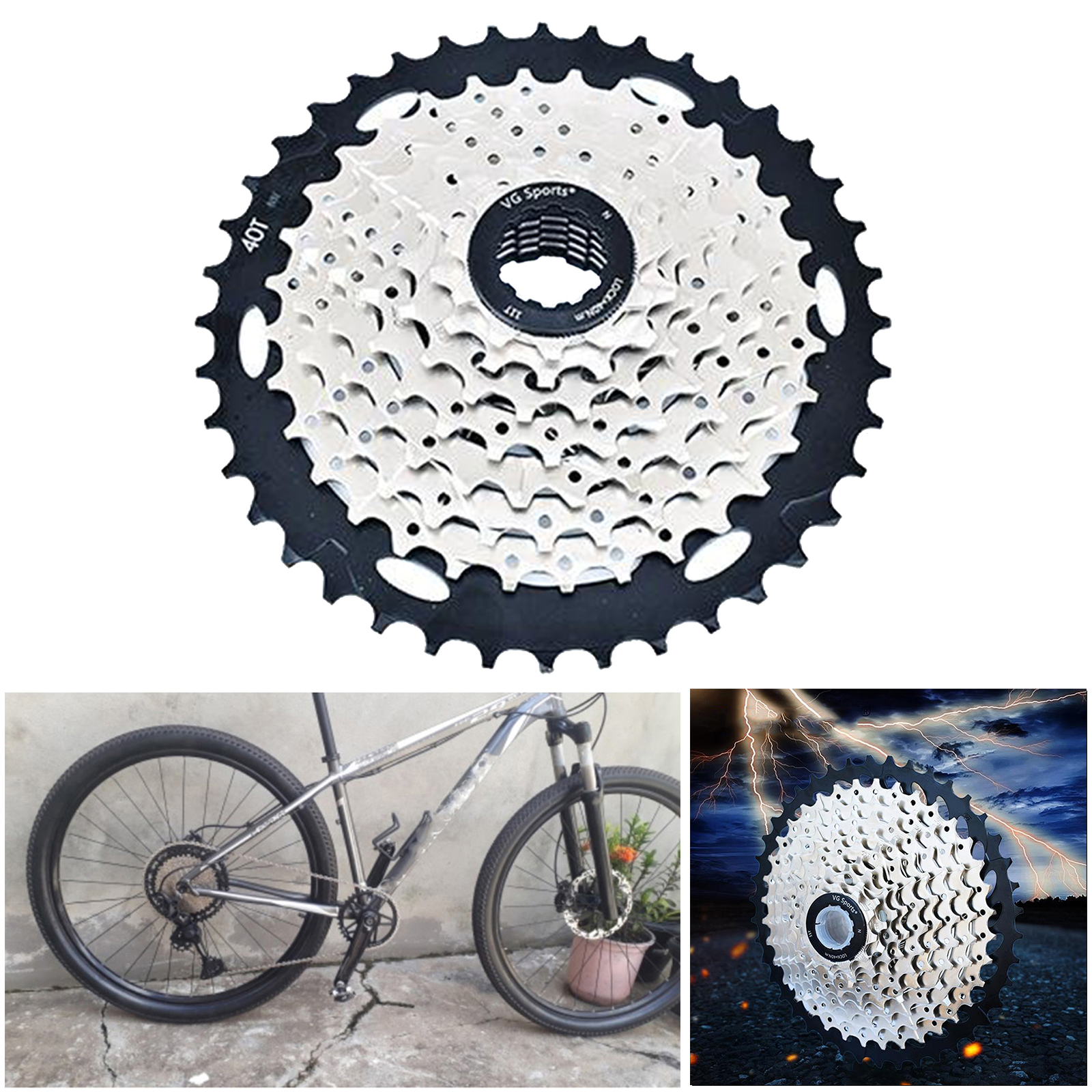  Freewheel 8 9 10  ​​11-25T / 46T Solid Steel Teeth Flywheel Sprocket Replacement Mountain Road Bike Fixed Cog
