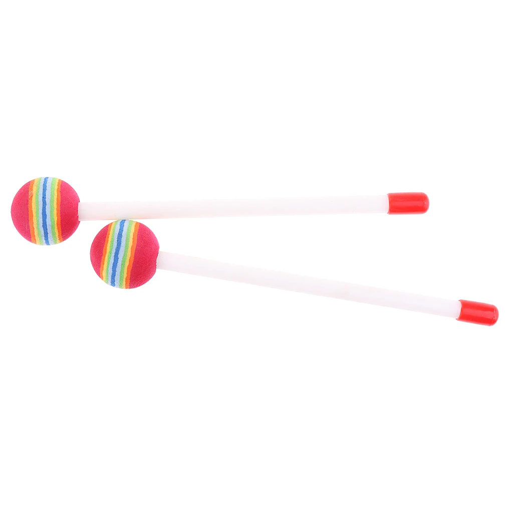 1 Pair Lollipop Head Drum Mallet Stick Hand Percussion for Kids Musical Toys