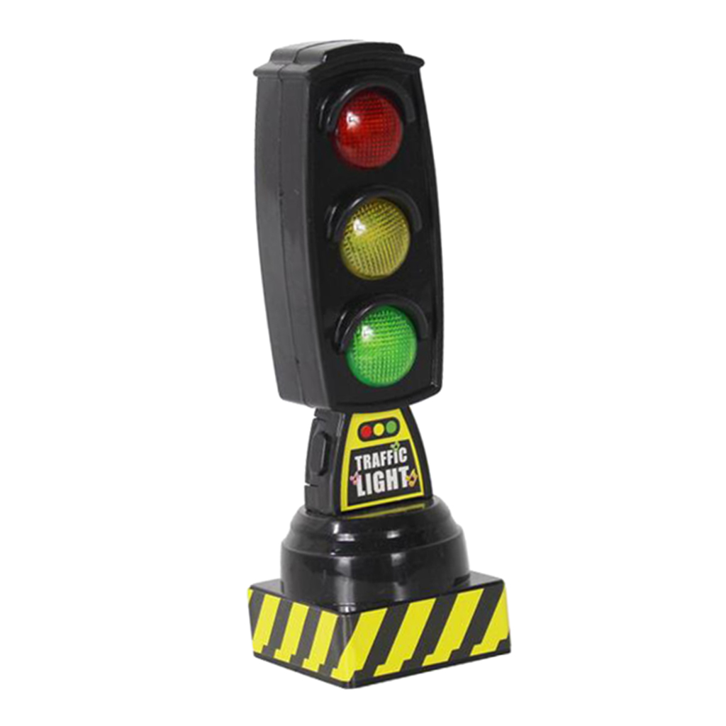 Mini Traffic Light Toy Model Signs Signal Education Toy Gift Age 3+ Black