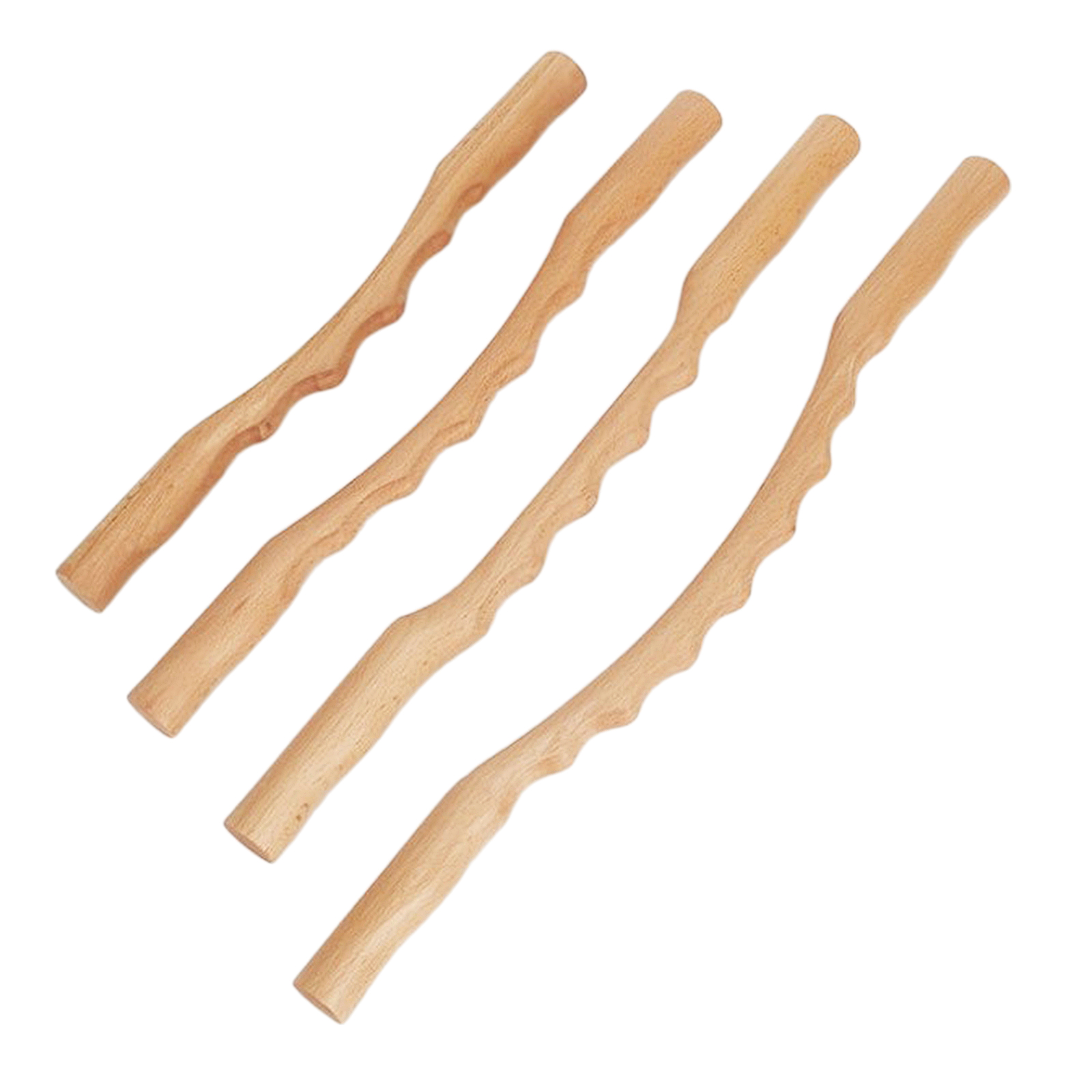 4Packs Wood Gua Sha Scraping Massage Tool Stick for Back Neck Waist Leg Shoulder, more effective, less painful