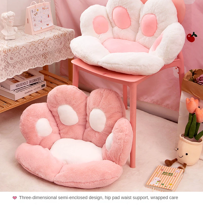 bench cushions Armchair Seat Cat Paw Cushion for Office Dinning Chair Desk Seat Backrest Pillow Office Seats Massage Cushion Cartoons Kedicat lounge chair cushions