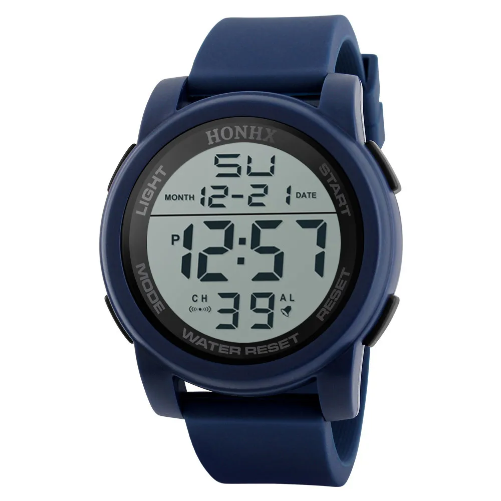 Men Outdoor Watch Luxury Analog Digital Military Sport LED Waterproof Wrist Watch Running Electronic Simplicity Round Watch