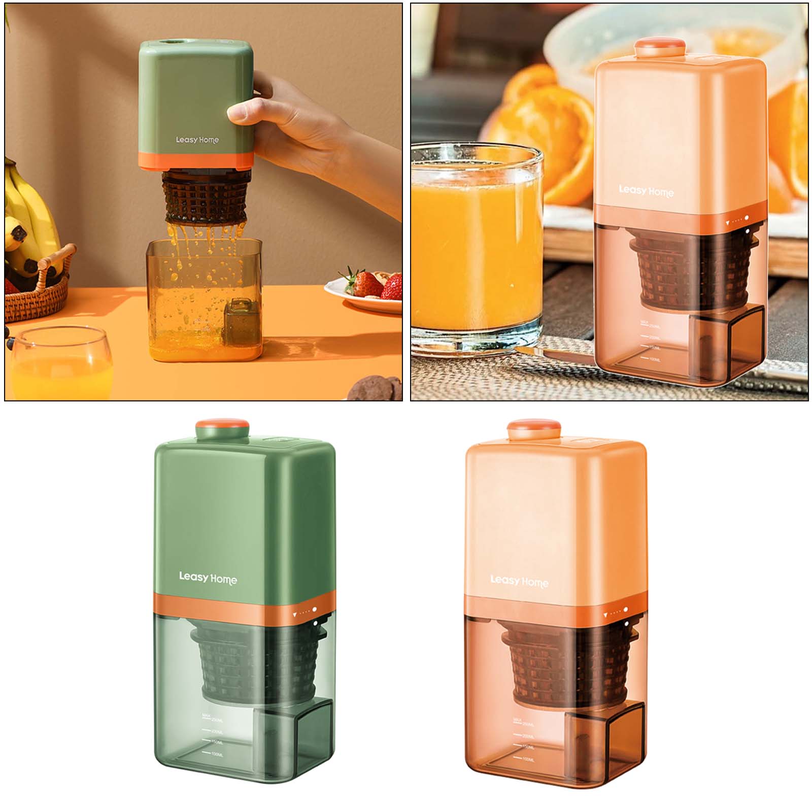 Portable Juicer 60W Multifunction Handheld Fruit Extractor Blender Machine USB Easy Clean for Orange Fruit Squeezer