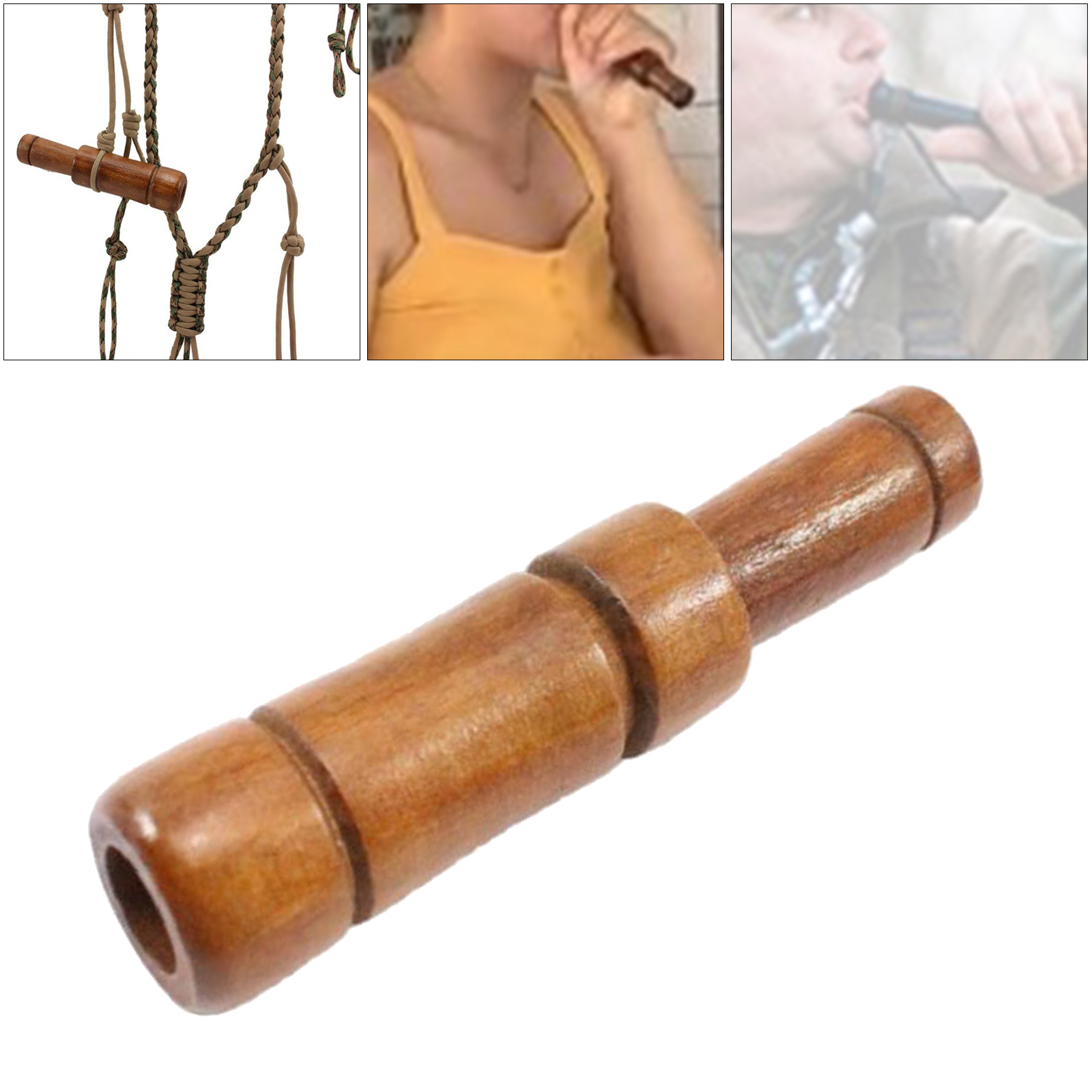 Durable Duck Call Wooden Whistle Decoy Bird Pheasant Caller Wild Gooses Camping Hunting Accessory