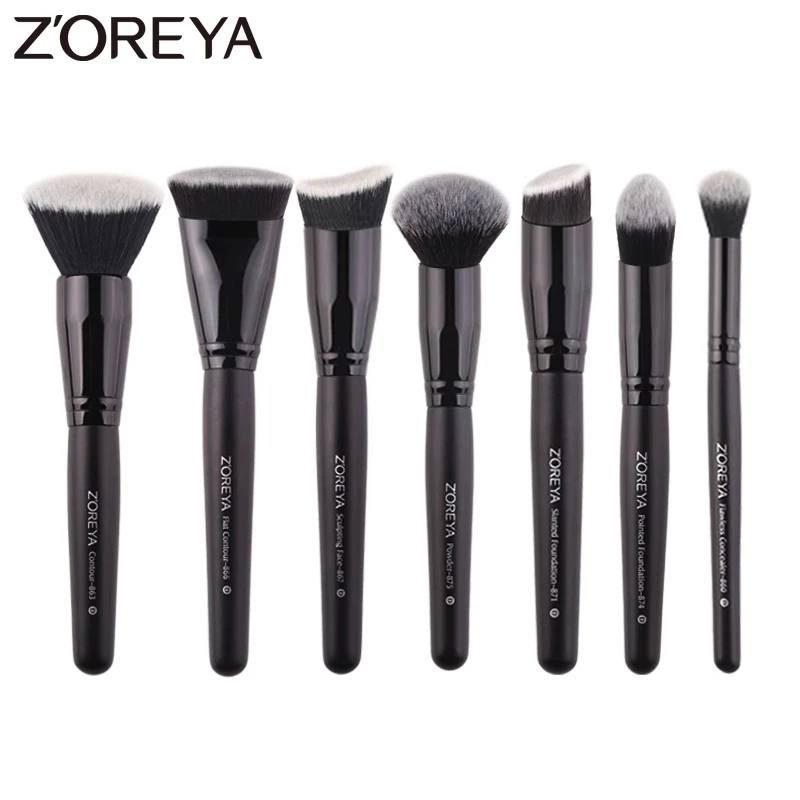 Best of ZOREYA Black Makeup Brushes Set Eye Face Cosmetic Foundation Powder Blush Eyeshadow Kabuki Blending Make Up Brush Beauty Tool Reviews & Tips