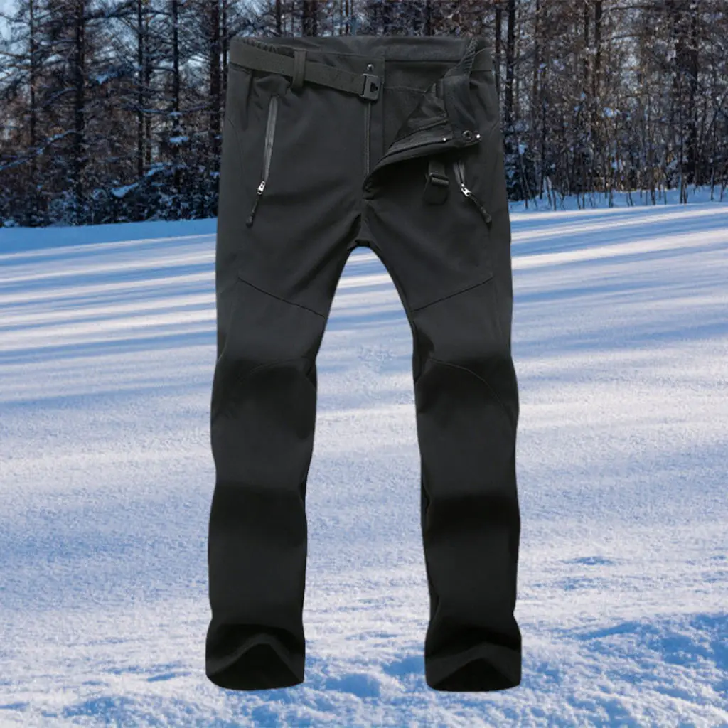 Snow Warm Fleece Women Ski Pants Waterproof Outdoor Hiking Softshell Polyester 
