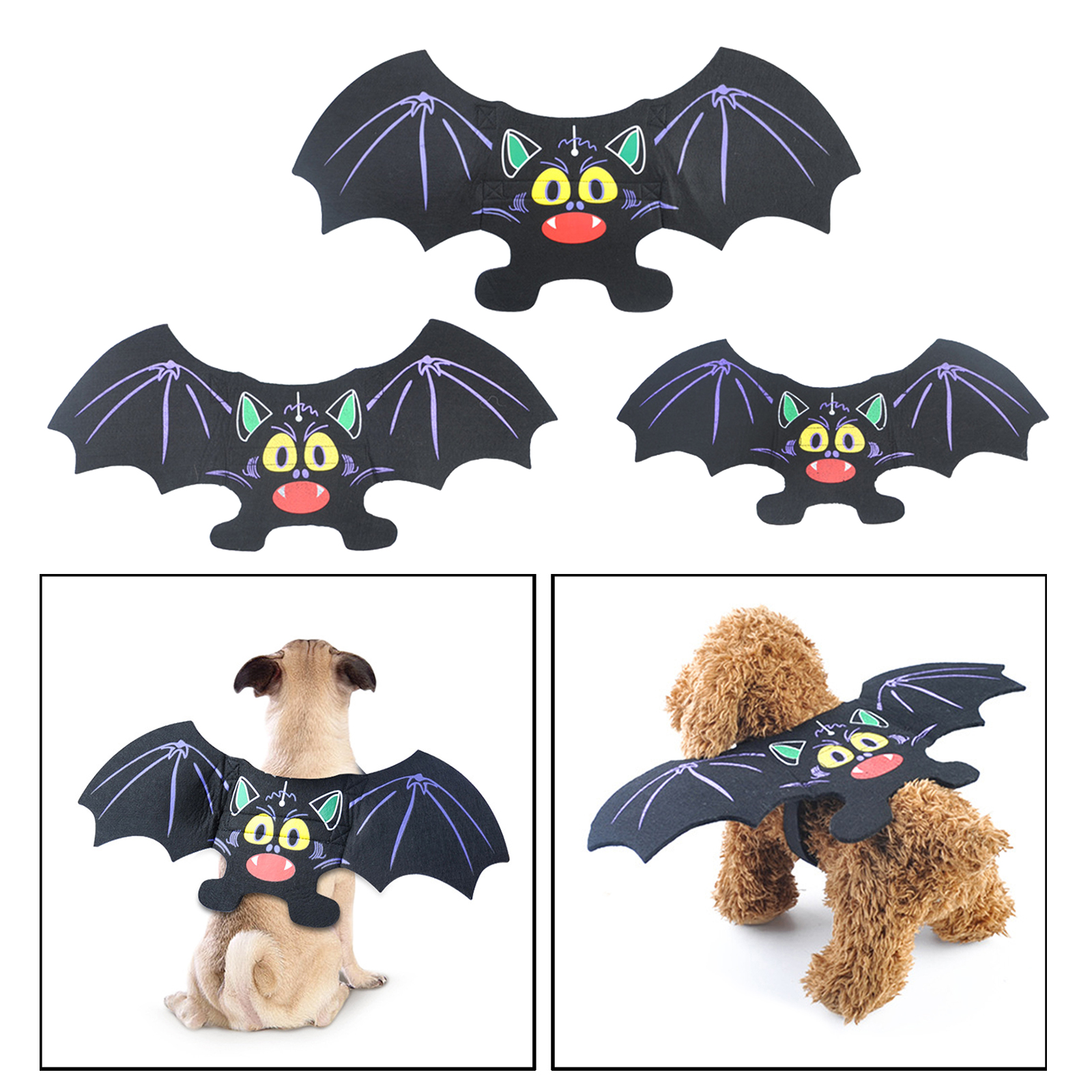 Small Dog Christmas Funny Cool Bat Dog Costumes Fancy Cosplay Pets Puppy Clothes Outfits for Small/Medium Dogs