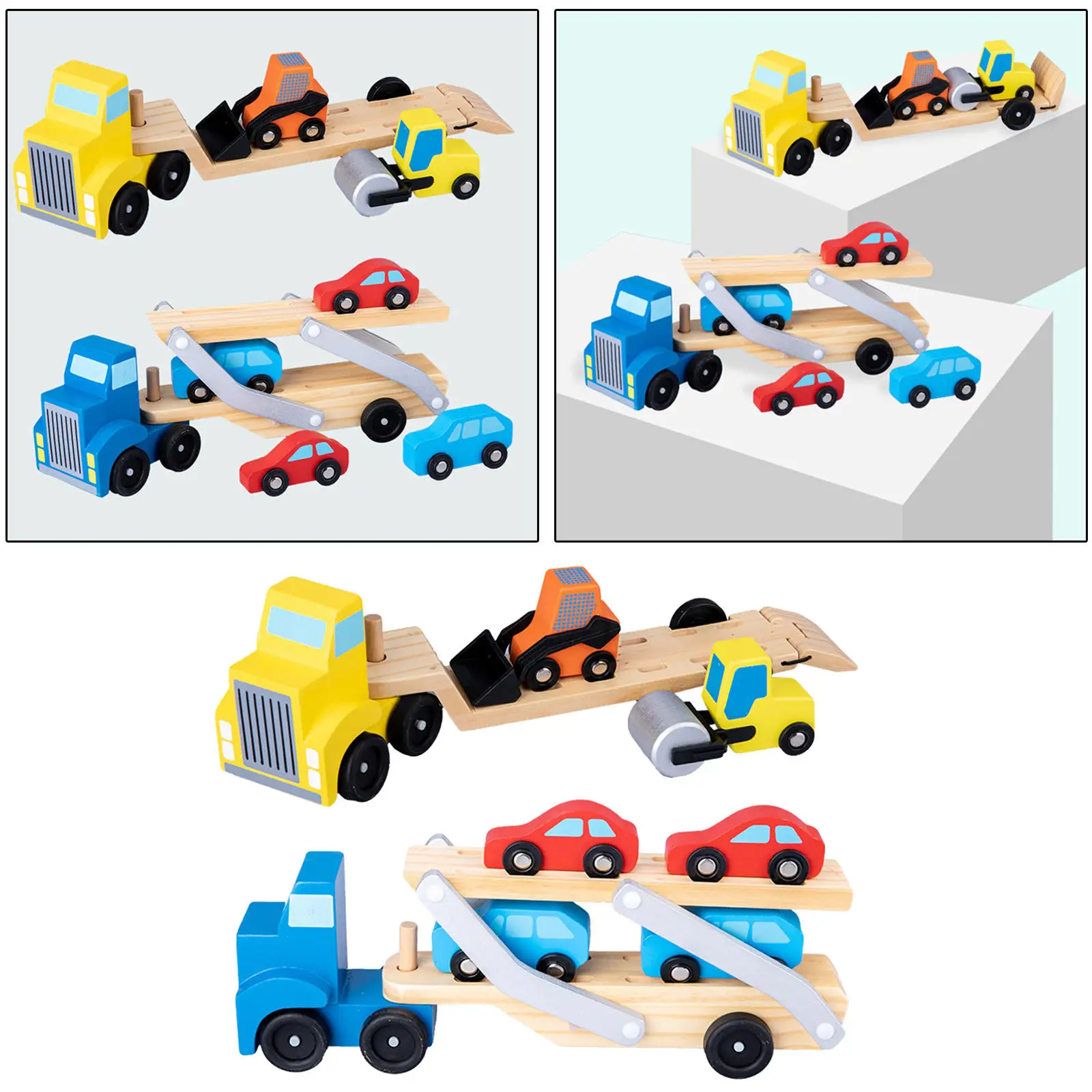 Car Carrier Truck Tractor Truck for Children 3, 4, 5, and 6 Year Olds Birthday Gifts