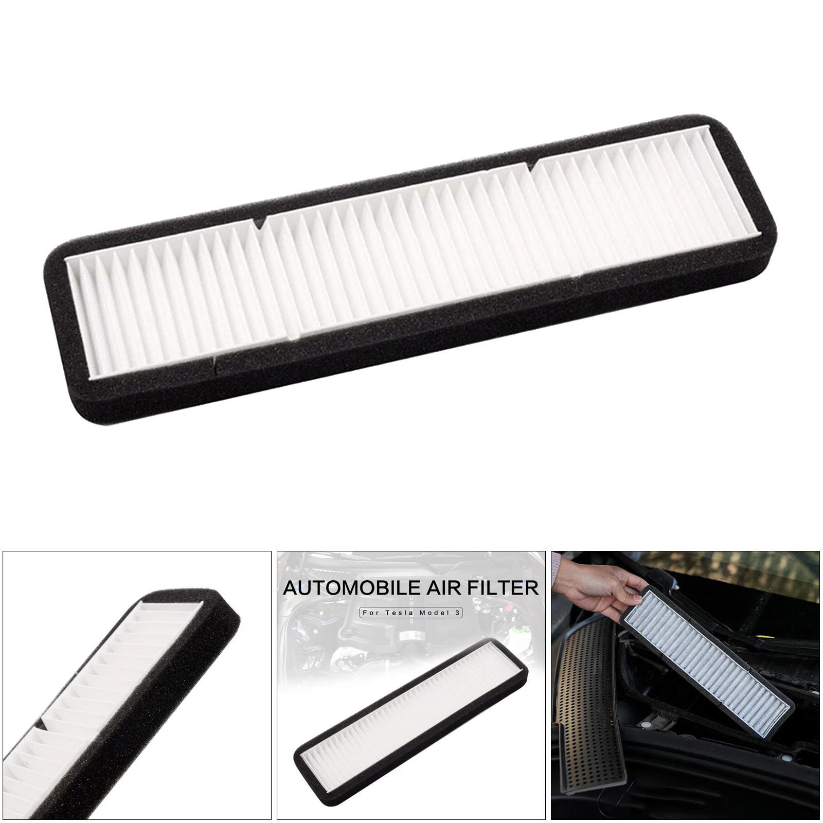 Durable Air Conditioning Inlet Filter Replacement Effective Blocking PM2.5 Direct For Tesla Model 3 Y 19-21 Car Accessories