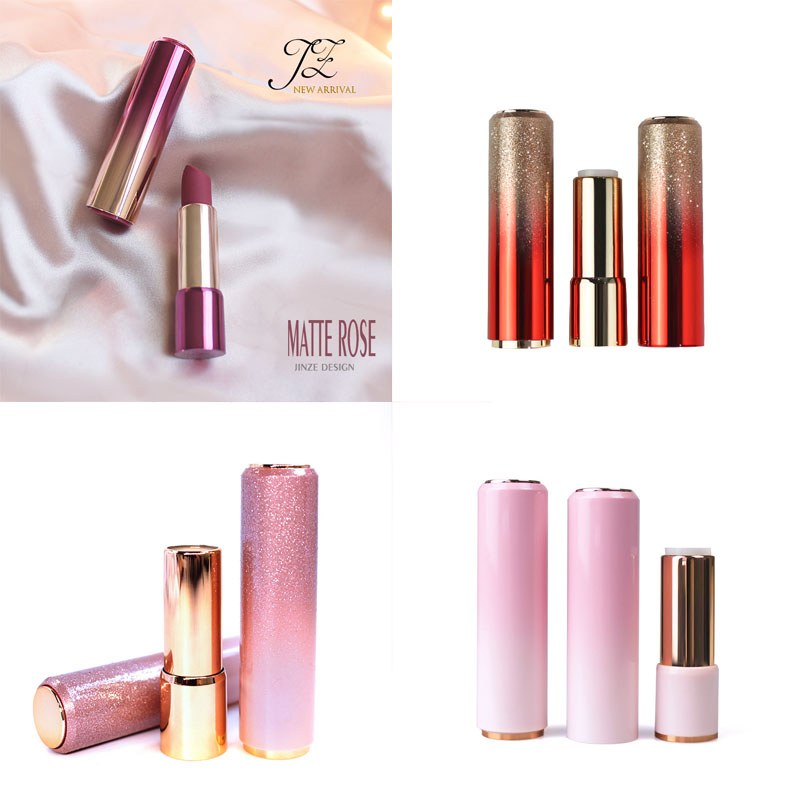 Best of 10pcs Round Purple Red Pink Glitter Lipstick Tubes Press Spring Lipglaze Tubes High Grade Gold Lipstick Tube Packing Material Reviews & Tips