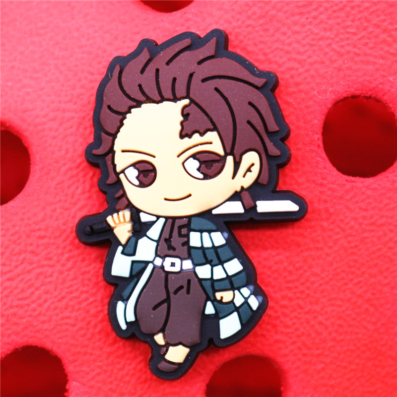 Japan Comics Style PVC Shoe Charms Cute Sandals Accessories Shoes Buckle Decorations fit Croc JIBZ Kids X-mas Party Gifts U253