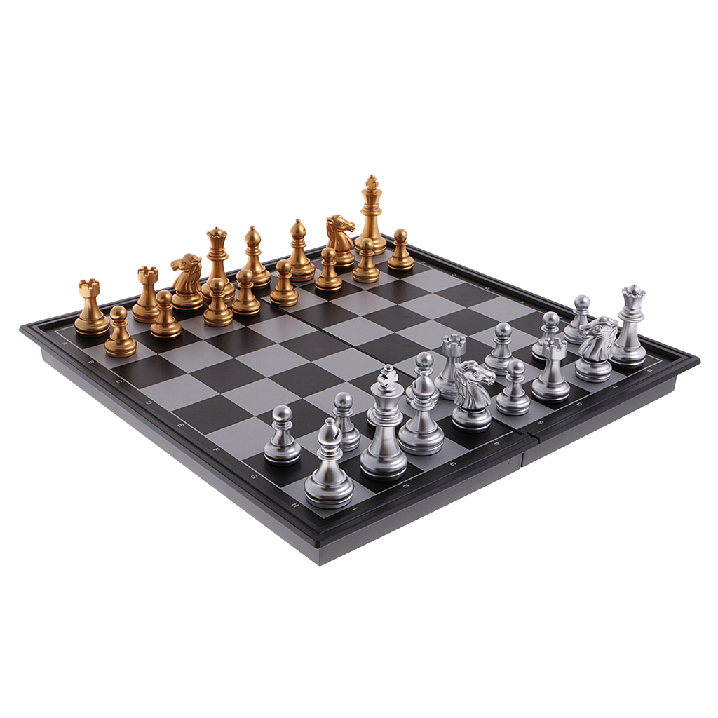 HIPS  Gold And Silver Folding International Chess Classic Game Set Children