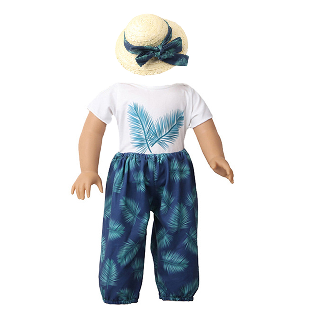 Doll Clothes for American 18 inch Doll for Child Birthday Gifts Beach Suit Leaf