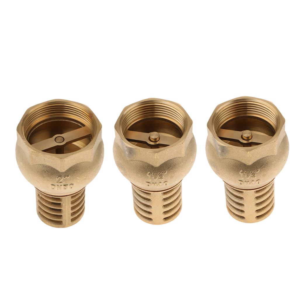 Heavy Duty Brass Foot Valve Female Threaded Water Pump Bottom Valve, Gold Heavy Duty Brass Foot Valve Female Threaded Water Pump Bottom Valve, Gold
