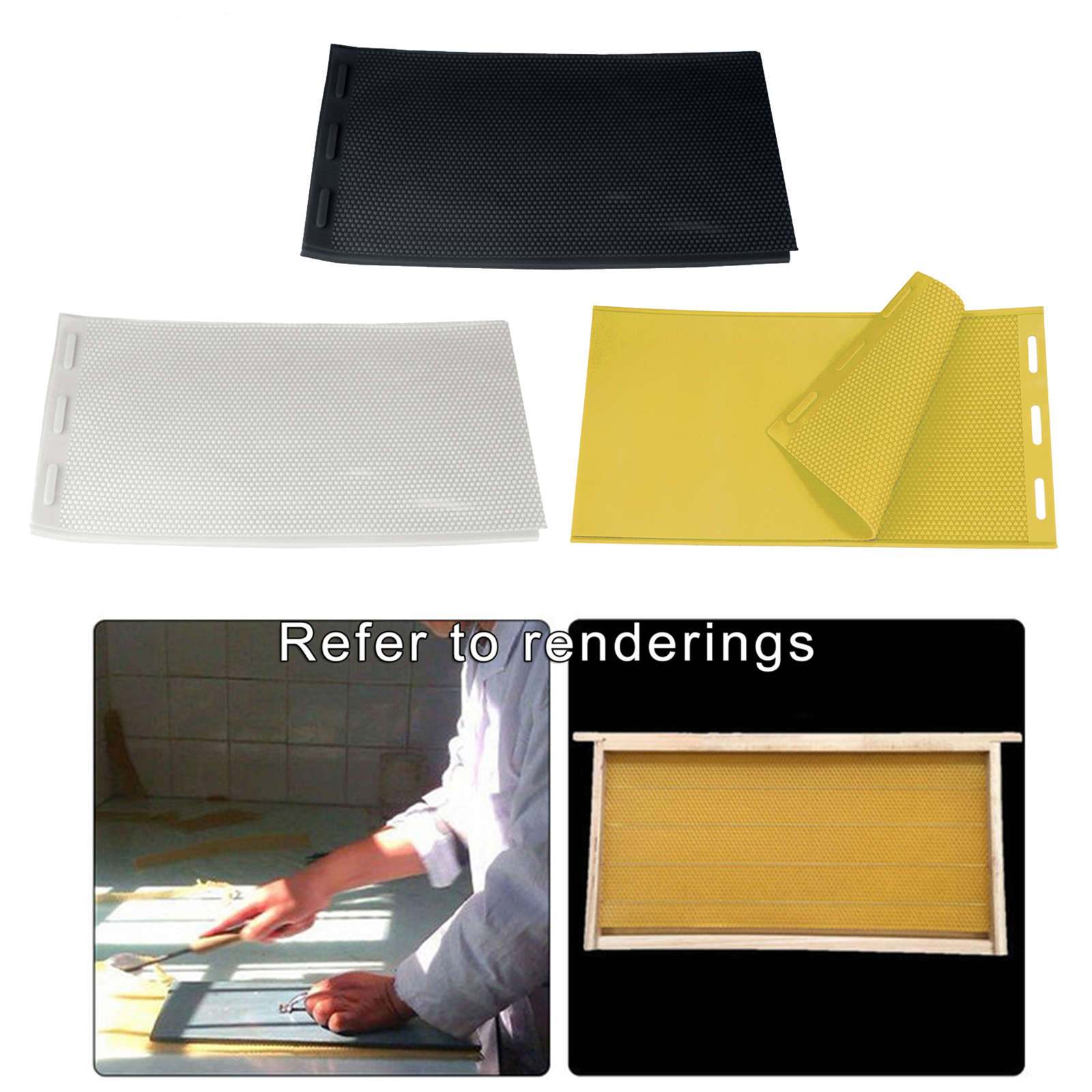 2 PCS Silicone Beekeeping Bee Hives Beeswax Foundation Sheet Beehive Beekeeper Equipment Tool Candle Making Durable