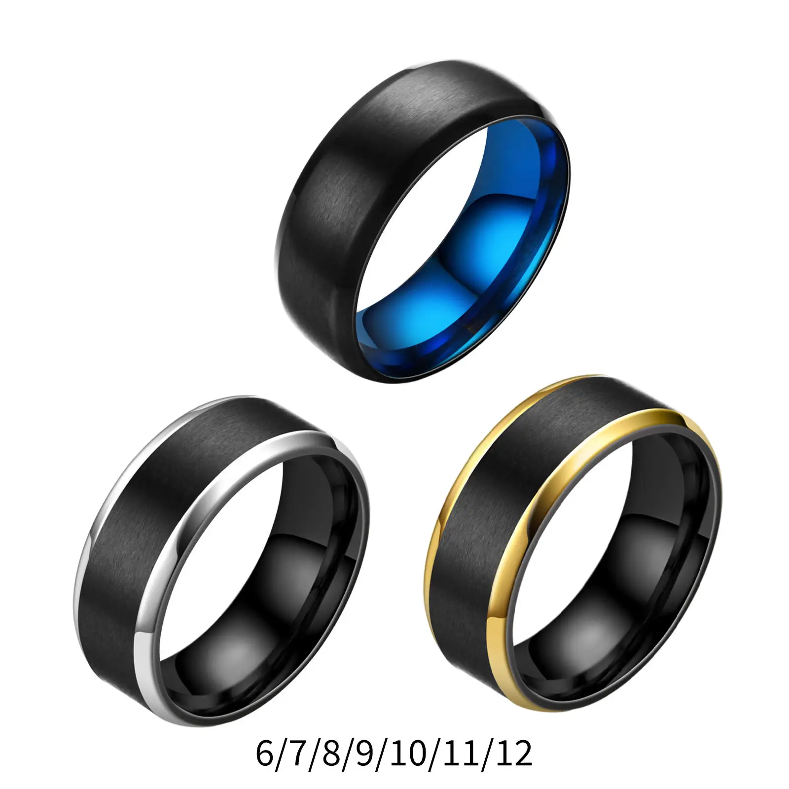 Stainless Steel Rings with Engraving Stress Relieving for Anniversary Gifts