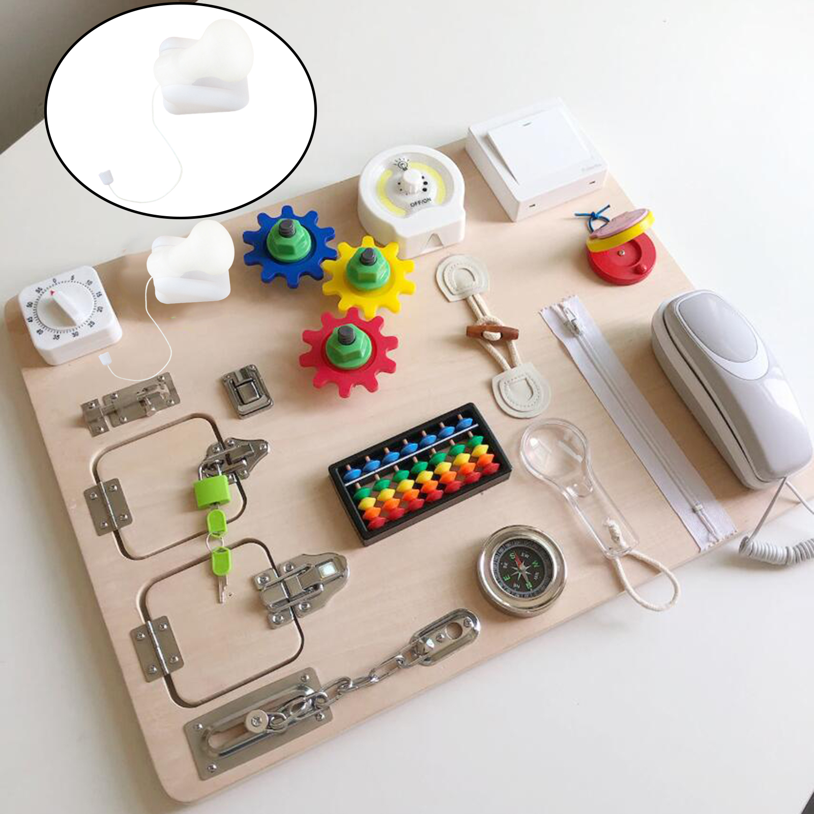 Busy Board DIY Accessories Bedside Lamp Montessori Developmental Toy Cognition Game