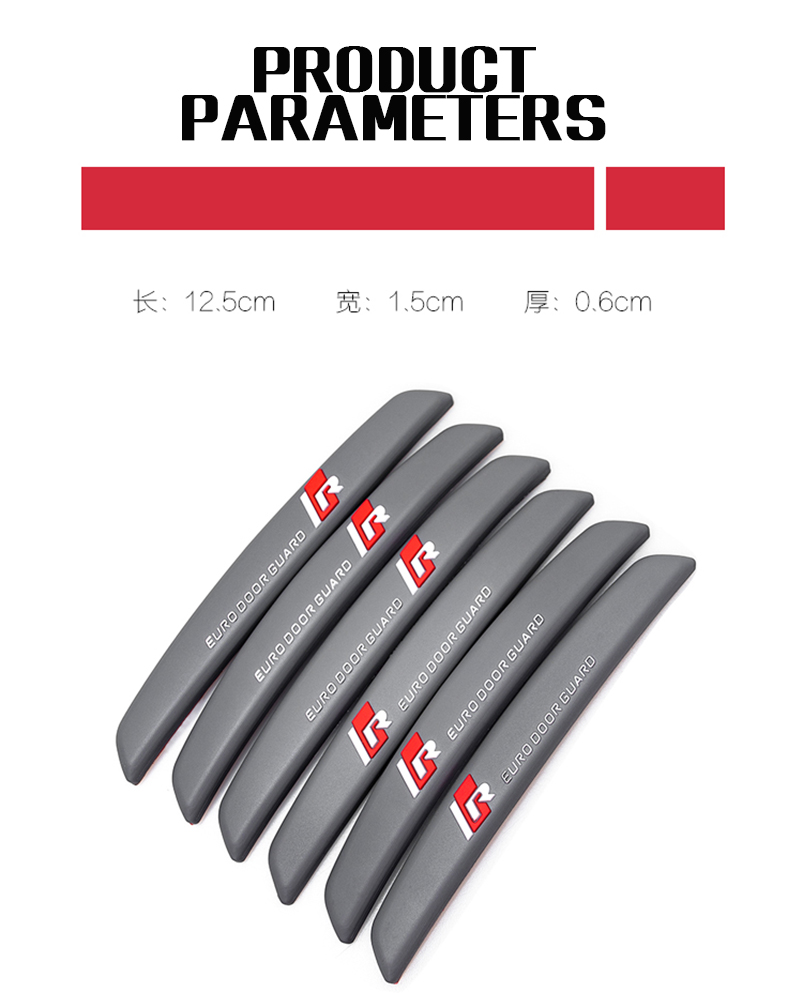 6/4Pcs Car Door Edge Protection Guards Buffer Trim Molding Protection Strip Scratch Protector Car Door Crash Bar for Audi BMW