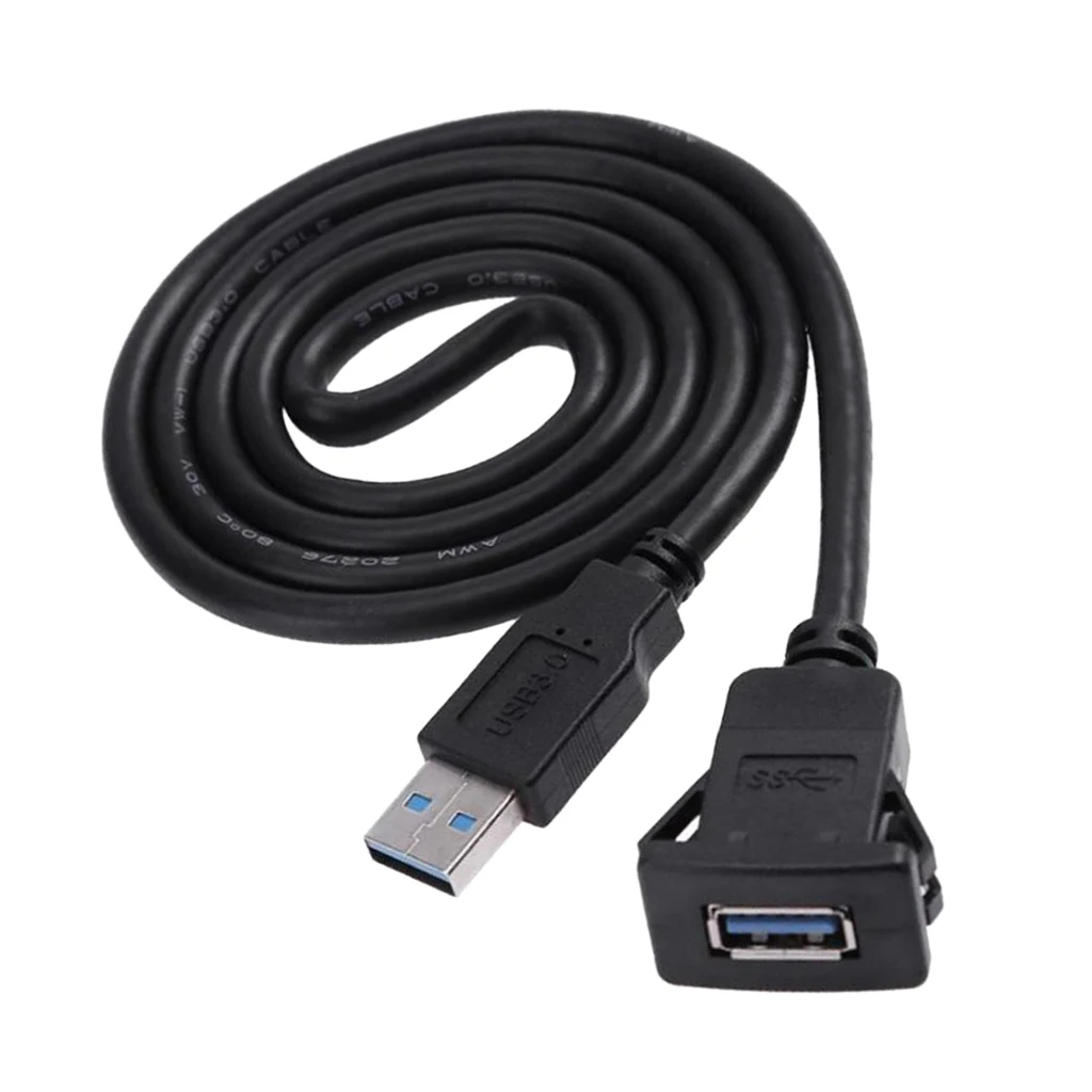 Auto Flush Mount Cable Single Port, USB3.0 A Male to USB 3.0 A Female