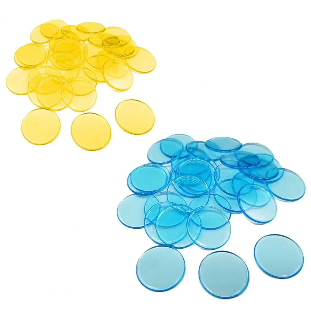 Transparent Color Counters Counting Bingo Chips Plastic Marker Children Toys 6A 