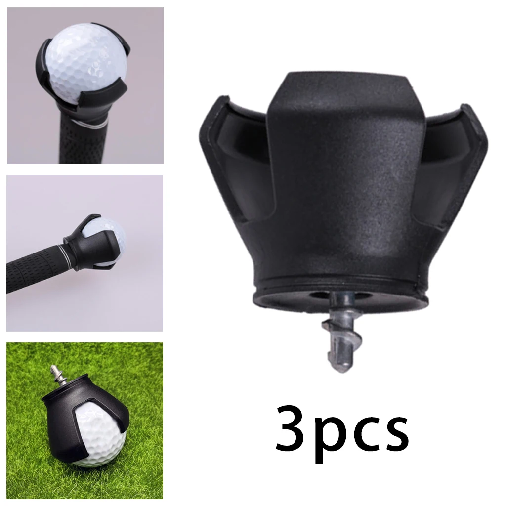 3pcs Durable 3-Prong Golf Ball Pick Up Retriever Golfball Grabber Suction Grabber Claw Sucker Screws Tool Accessories for Men