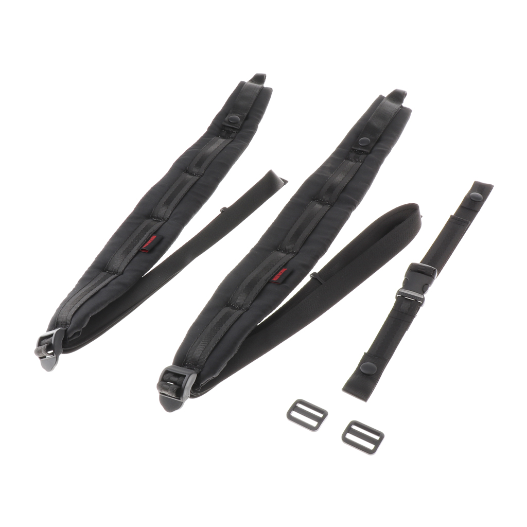 2 Pieces Accordion Straps, Adjustable, Accordion Shoulder Straps Shoulder Straps - Black