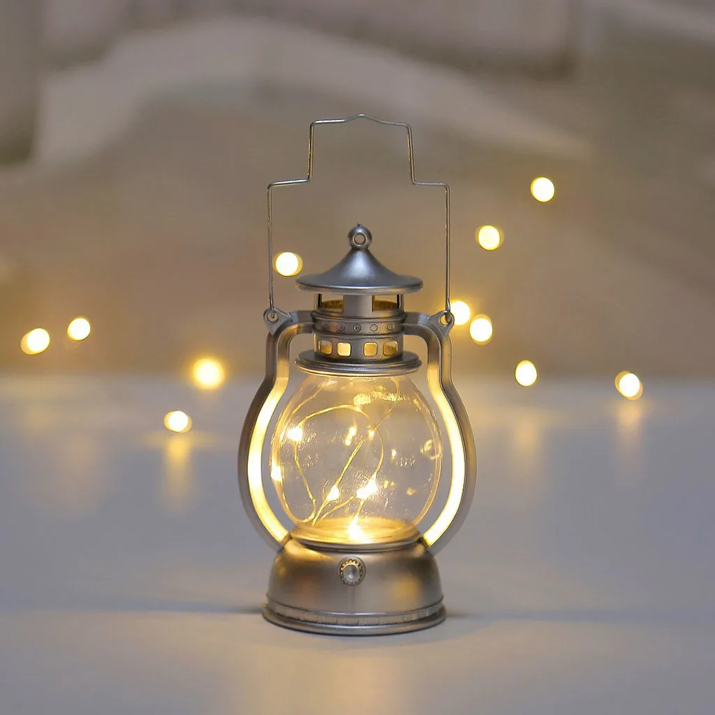 Decorative Oil Lamp Christmas Hanging Candle Light Festival Led Small Home Party Lantern