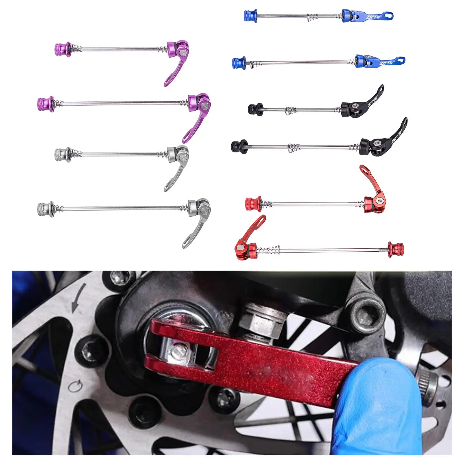 Bike Wheel Hub Skewers Mountain  Quick Release Skewer Clip  Lever Axle Wheel Repair Components Bike Parts