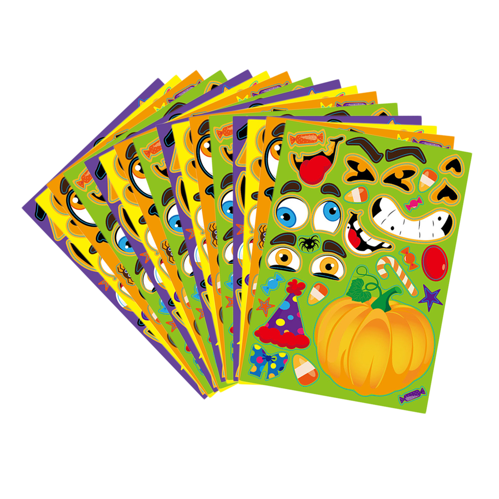 Halloween Stickers  Pumpkin Witch Jigsaw Game Kindergarten Toy Gift